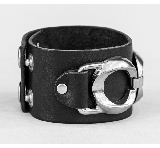 Leather cuff bracelet for men or women, code 3903