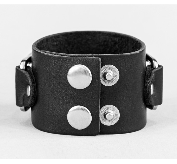 Leather cuff bracelet for men or women, code 3903