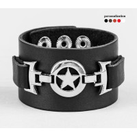 Leather cuff bracelet for men or women, code 3904