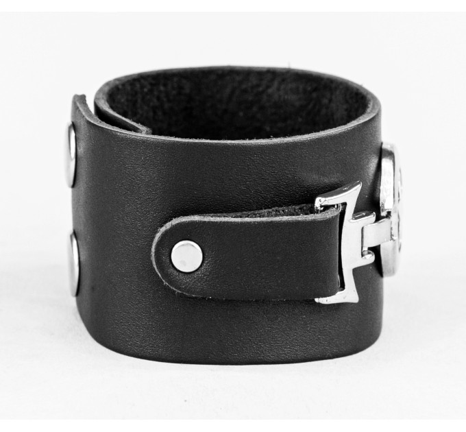 Leather cuff bracelet for men or women, code 3904