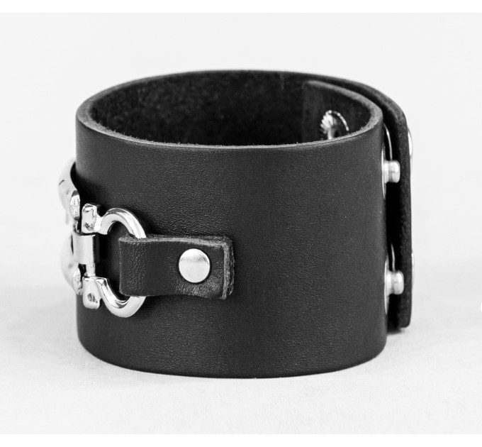 Leather cuff bracelet for men or women, code 3905