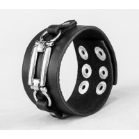 Leather cuff bracelet for men or women, code 3905