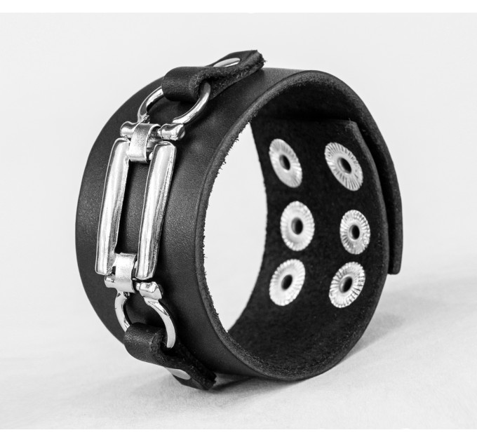 Leather cuff bracelet for men or women, code 3905