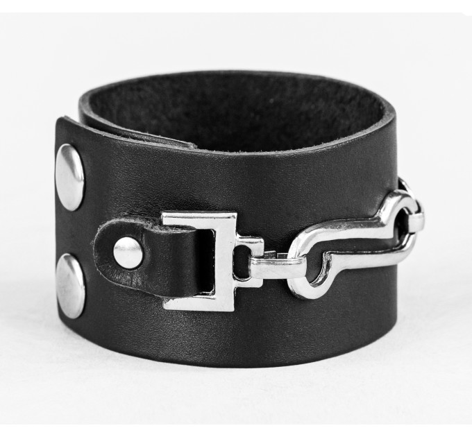 Leather cuff bracelet for men or women, code 3906