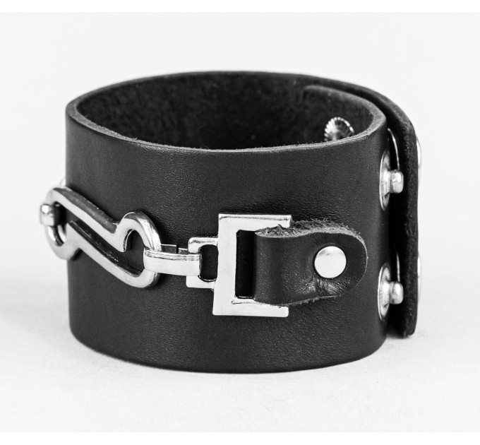 Leather cuff bracelet for men or women, code 3906