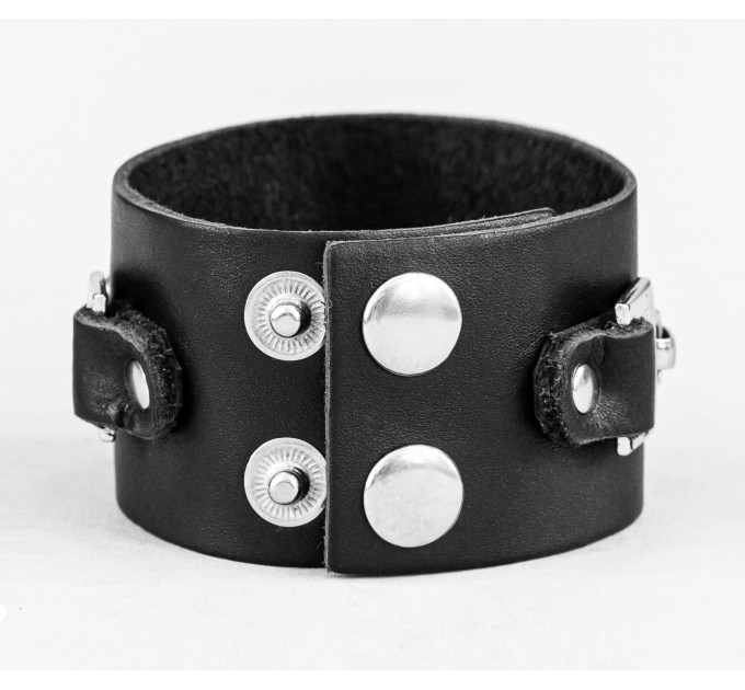 Leather cuff bracelet for men or women, code 3906