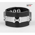 Leather cuff bracelet for men or women, code 3907