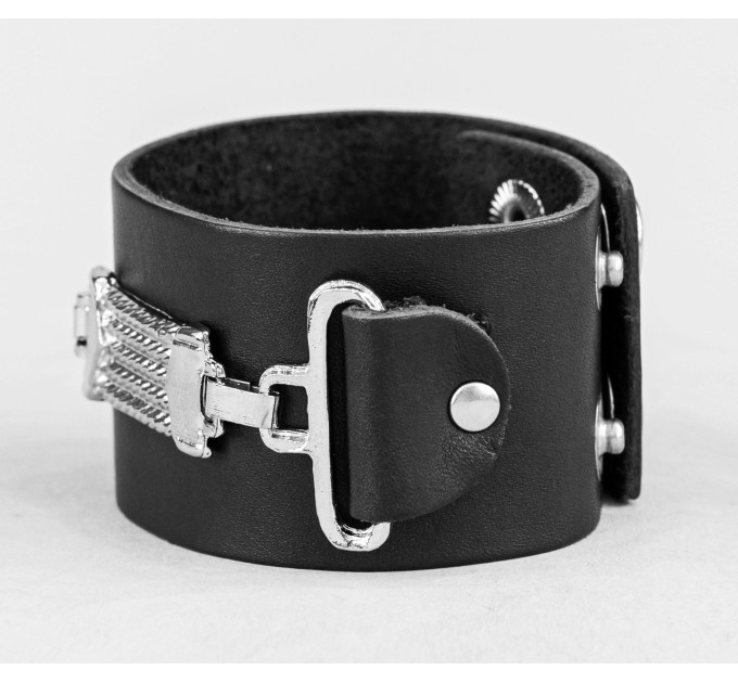 Leather cuff bracelet for men or women, code 3907