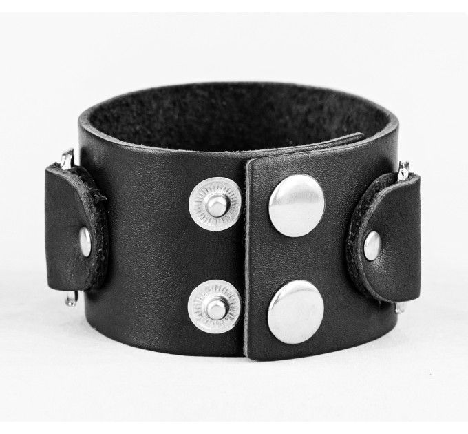Leather cuff bracelet for men or women, code 3907
