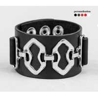 Leather cuff bracelet for men or women, code 3908