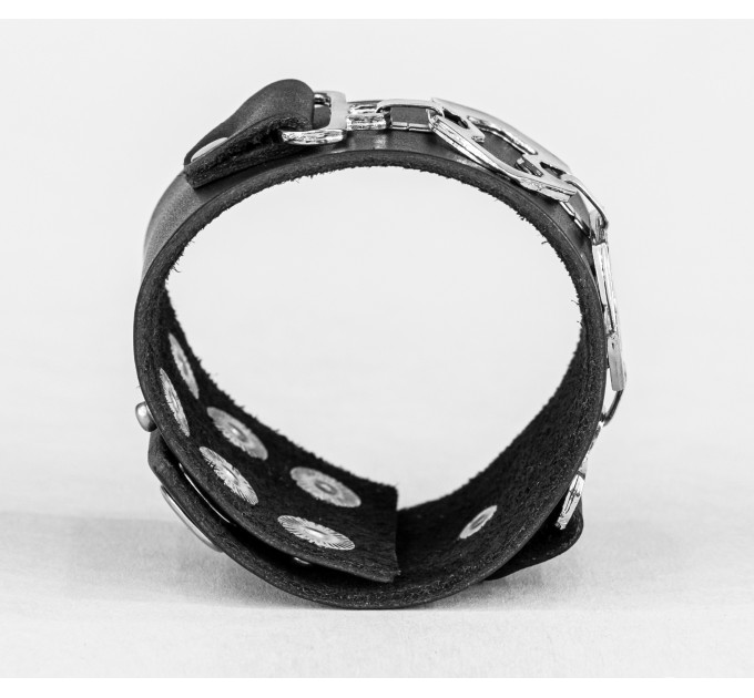 Leather cuff bracelet for men or women, code 3908