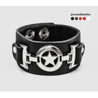Leather cuff bracelet for men or women, code 3913 Leather cuff bracelet for men or women, code 3913