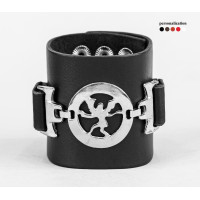 Leather cuff bracelet for men or women, code 3920