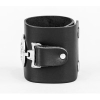 Leather cuff bracelet for men or women, code 3920