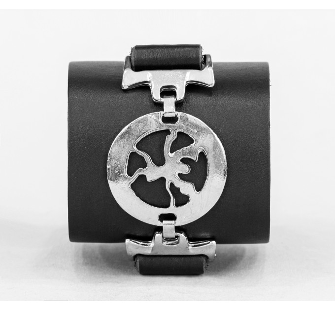 Leather cuff bracelet for men or women, code 3920