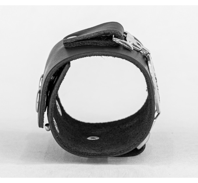 Leather cuff bracelet for men or women, code 3920