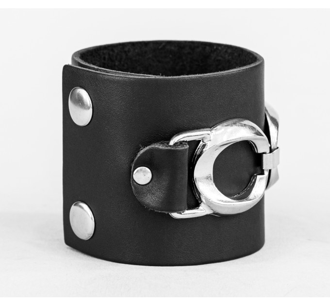 Leather cuff bracelet for men or women, code 3921