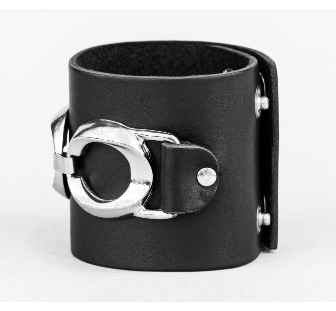 Leather cuff bracelet for men or women, code 3921