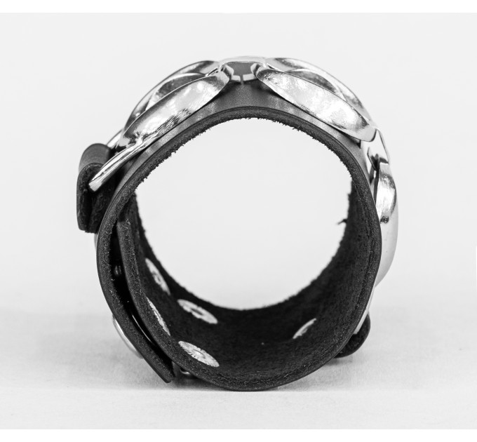 Leather cuff bracelet for men or women, code 3921