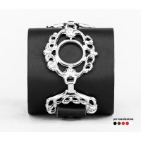 Leather cuff bracelet for men or women, code 3922