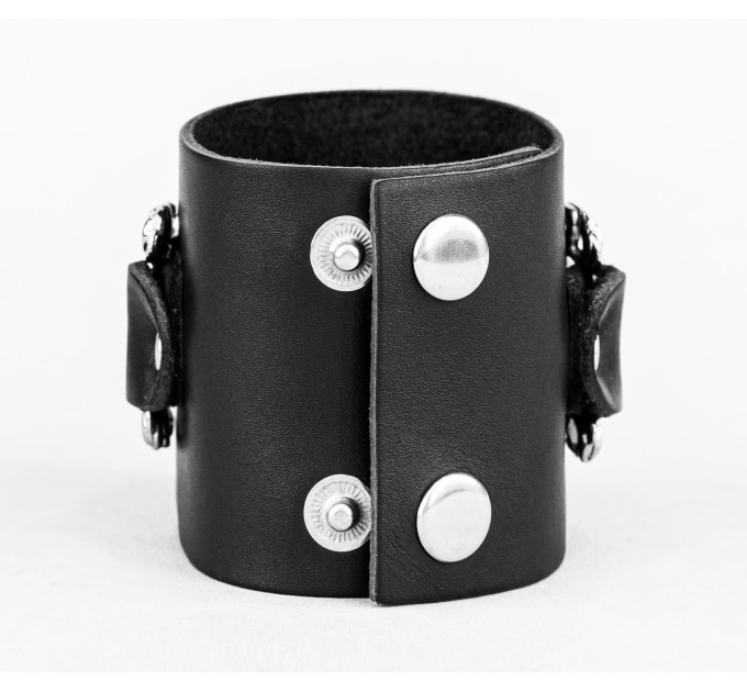 Leather cuff bracelet for men or women, code 3922