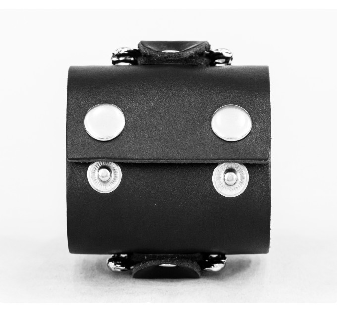 Leather cuff bracelet for men or women, code 3922