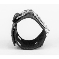 Leather cuff bracelet for men or women, code 3922