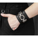 Leather cuff bracelet for men or women, code 3930