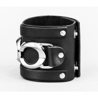 Leather cuff bracelet for men or women, code 3930