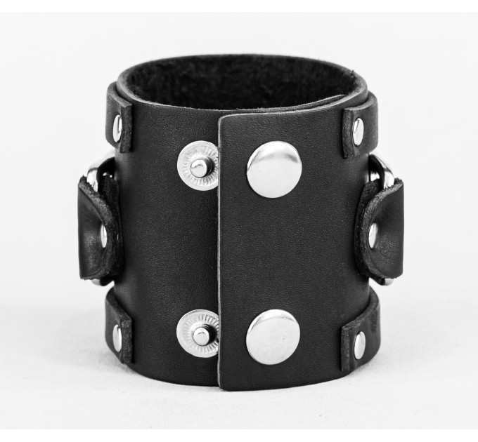 Leather cuff bracelet for men or women, code 3930