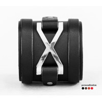 Leather cuff bracelet for men or women, code 3931