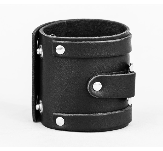 Leather cuff bracelet for men or women, code 3931