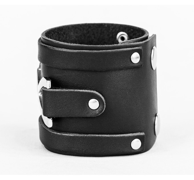 Leather cuff bracelet for men or women, code 3931