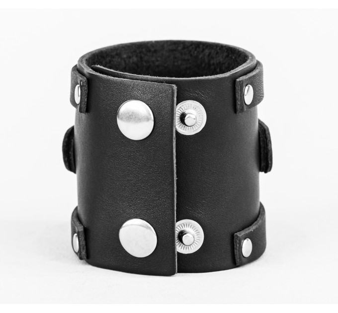Leather cuff bracelet for men or women, code 3931