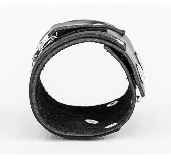 Leather cuff bracelet for men or women, code 3932