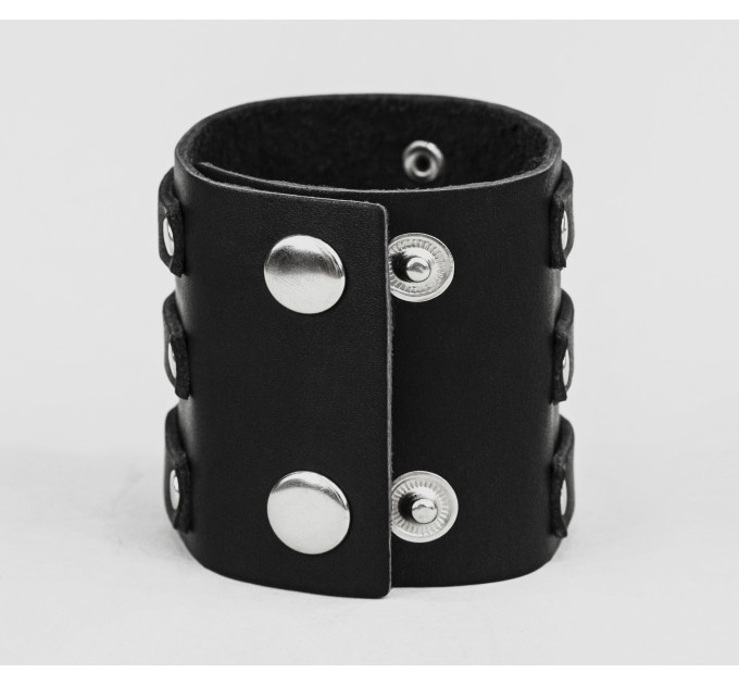 Leather cuff bracelet for men or women, code 4008