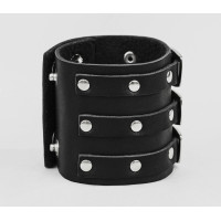 Leather cuff bracelet for men or women, code 4008