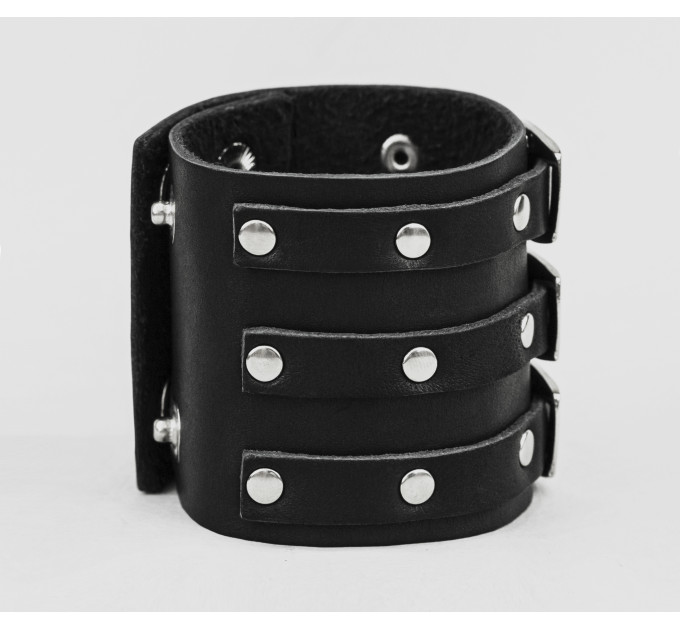 Leather cuff bracelet for men or women, code 4008