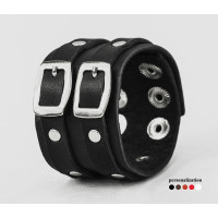 Leather cuff bracelet for men or women, code 4013