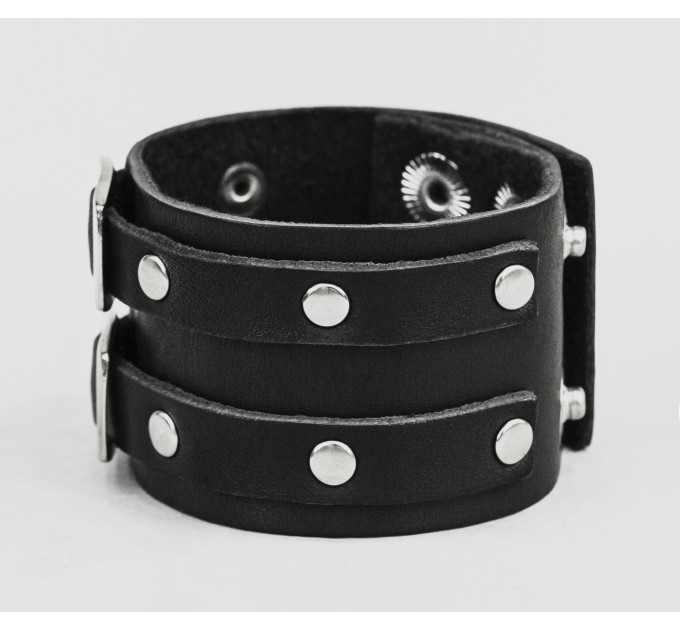 Leather cuff bracelet for men or women, code 4013