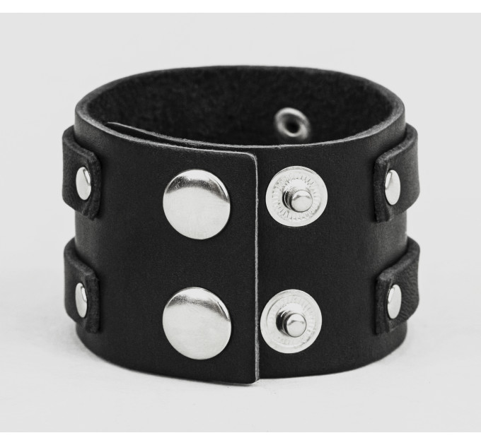 Leather cuff bracelet for men or women, code 4013