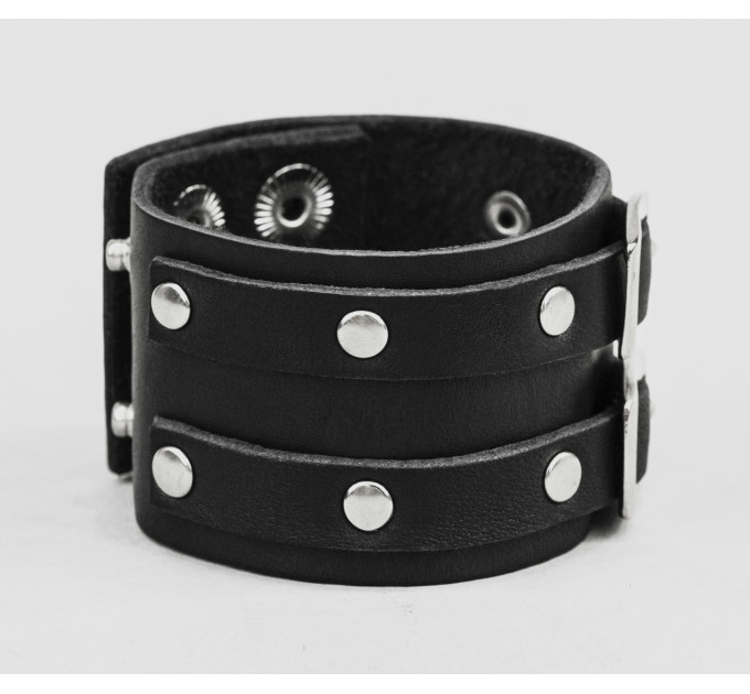 Leather cuff bracelet for men or women, code 4013