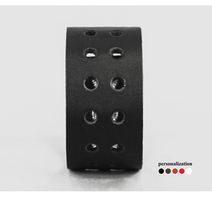 Leather cuff bracelet for men or women, code 4020