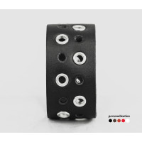 Leather cuff bracelet for men or women, code 4025