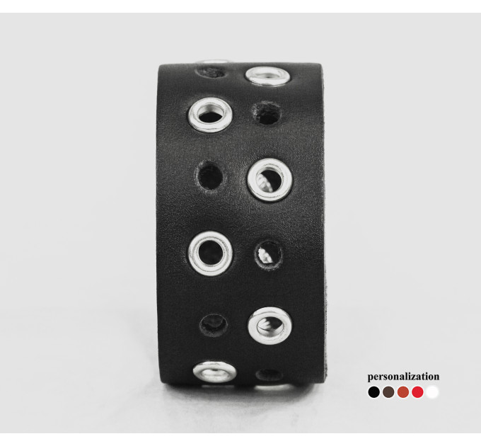 Leather cuff bracelet for men or women, code 4025