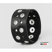 Leather cuff bracelet for men or women, code 4025