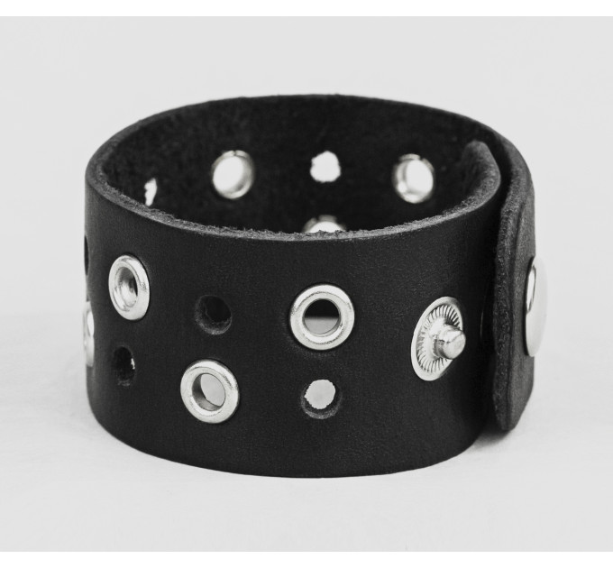 Leather cuff bracelet for men or women, code 4025