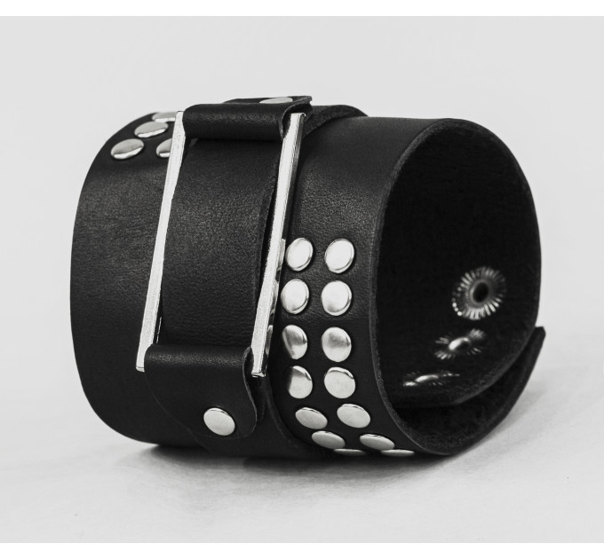 Leather cuff bracelet for men or women, code 4070