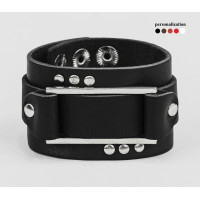 Leather cuff bracelet for men or women, code 4071