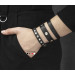 Leather cuff bracelet for men or women, code 4080